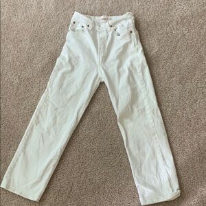 Levi ribcage straight ankle jeans